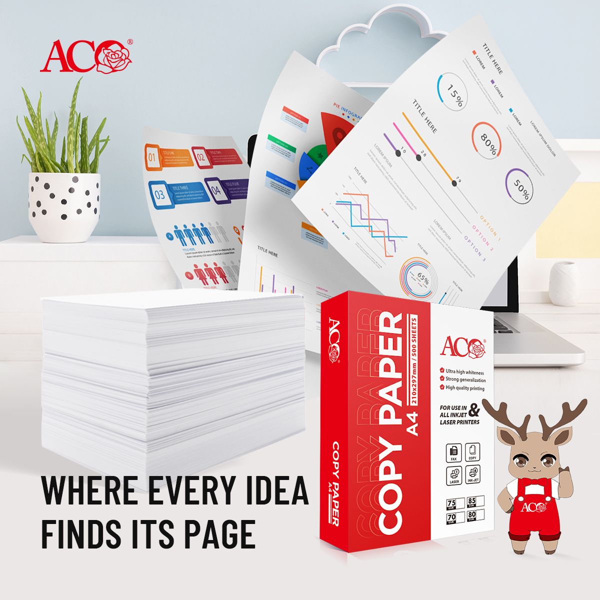 ACO A4 Copy Paper – Reliable Quality for Everyday Business Printing