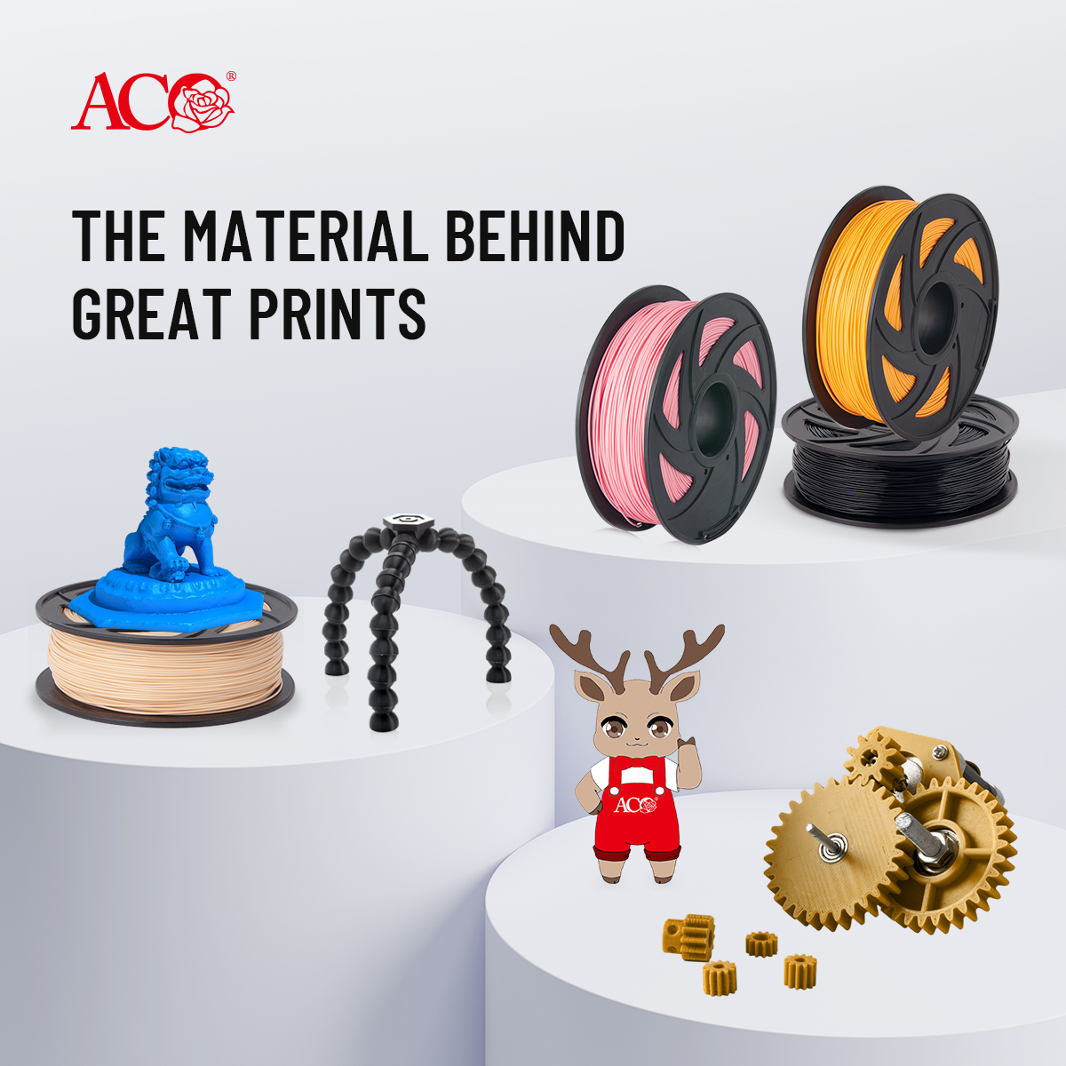 ACO 3D filament supplier, 3D printing material manufacturer, PLA filament supplier, ABS filament wholesale, PETG filament supplier, FDM filament manufacturer, 3D printer filament factory, prototype printing materials, industrial 3D printing supplies, B2B 3D printing supplier, filament distributor, additive manufacturing materials