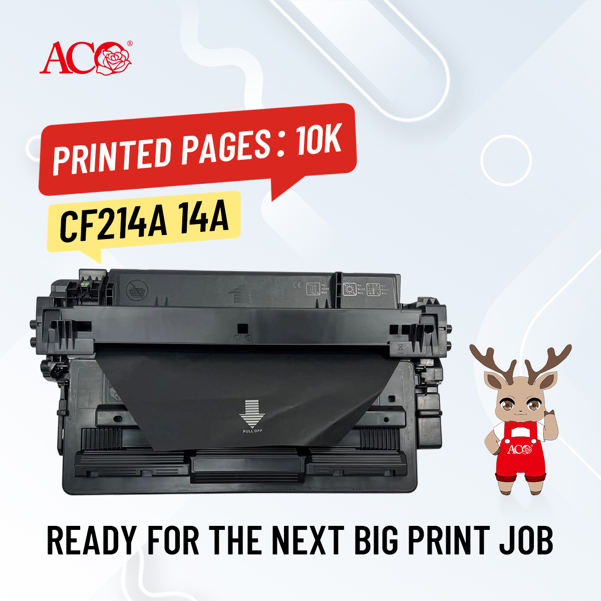 ACO compatible CF214A 14A black toner cartridge with 10000 page yield