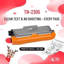 ACO TN-2305 compatible toner cartridge provides crisp monochrome output and stable performance for business environments.