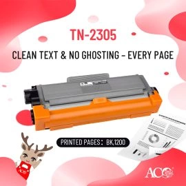 ACO TN-2305 compatible toner cartridge provides crisp monochrome output and stable performance for business environments.