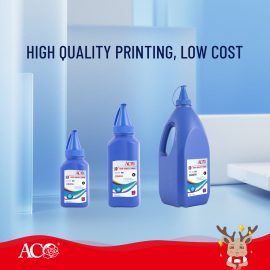 How does toner particle size affect print sharpness?