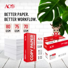 ACO A4 Copy Paper Manufacturer | 70 GSM, 75 GSM & 80 GSM Office Paper Supplier