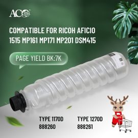 ACO Compatible Ricoh Aficio Toner – Type 1170D & Type 1270D